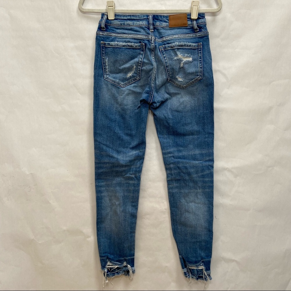 BKE STELLA MID RISE SLIM FIT ANKLE DISTRESSED JEANS - Picture 6 of 12